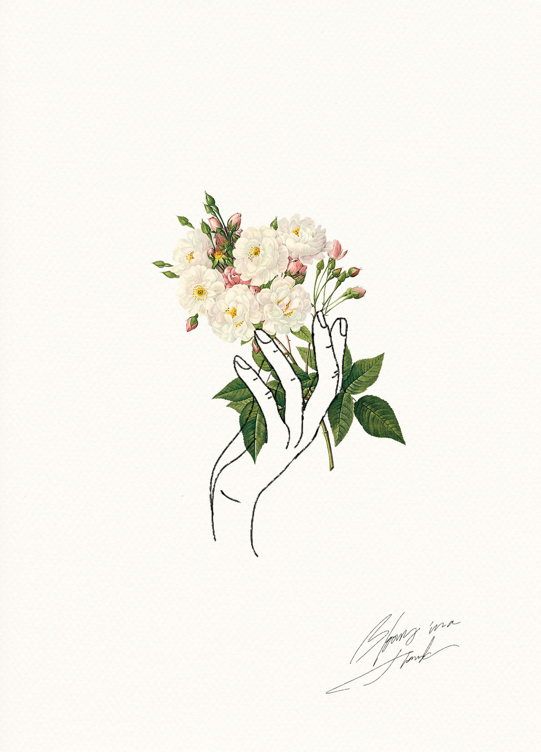 Drawings Of Delicate Flowers Holding Flowers Design Pinterest Drawings Art and Illustration