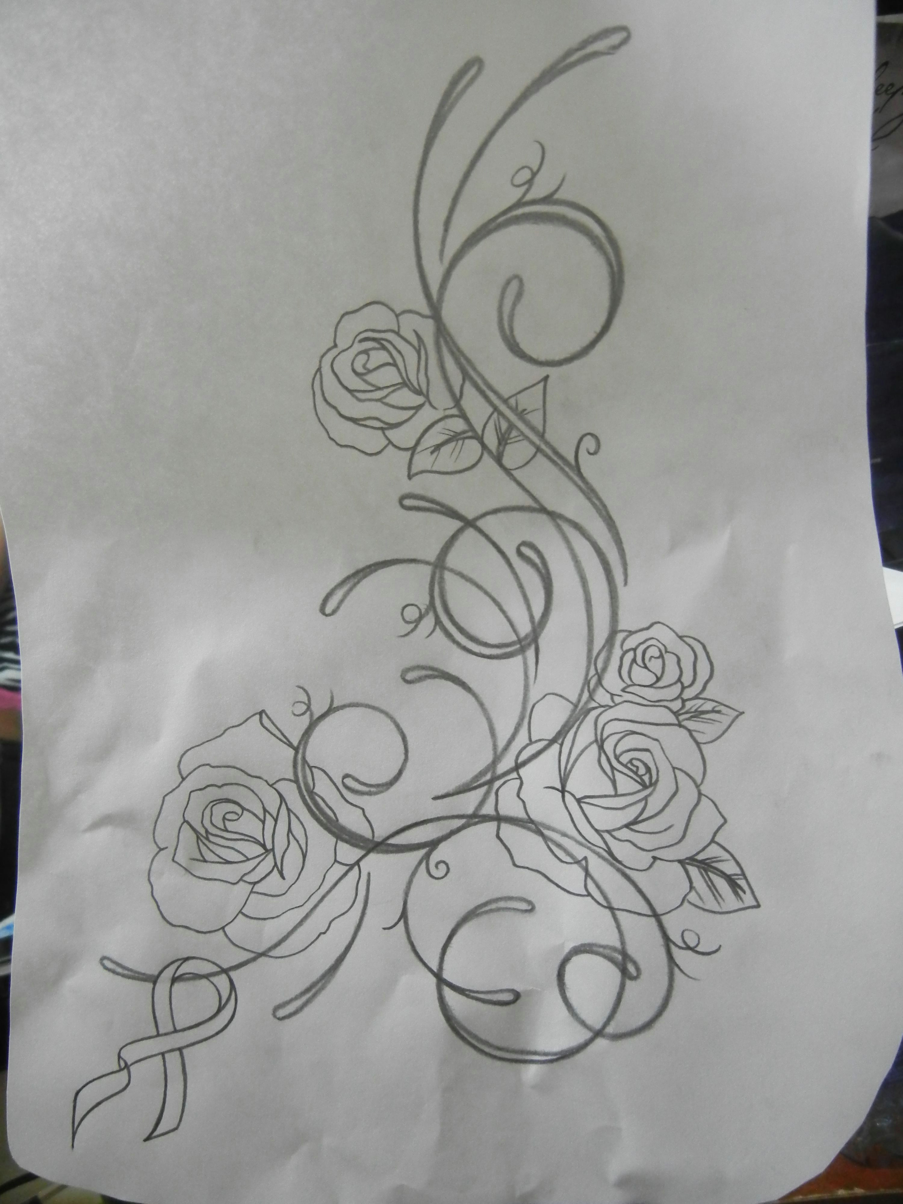 Drawings Of Detailed Roses Tattoo I M Hopefully Getting soon Will Be On My Left Hip N Ribs and