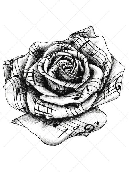 Drawings Of Detailed Roses This Highly Detailed Black and White Temporary Tattoo Rose Appears