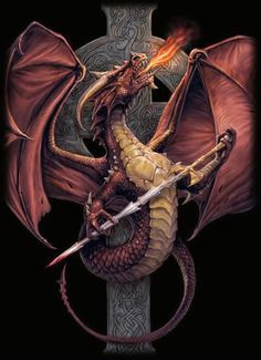 Drawings Of Dragons and Crosses 119 Best Dragons Images Drawings Fantasy Art Counted Cross