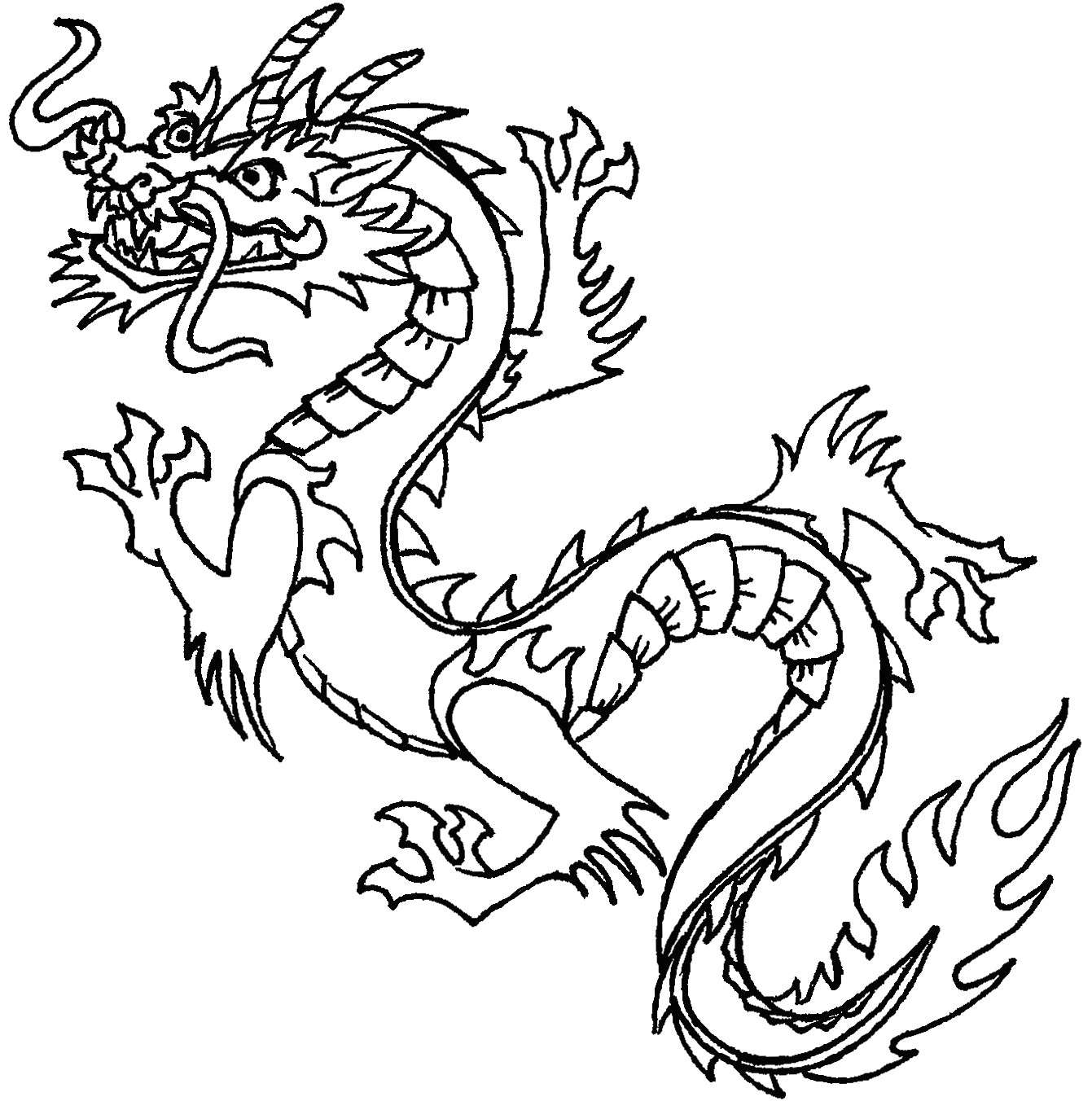 Drawings Of Dragons Clipart Free Dragon Line Cliparts Download Free Clip Art Free Clip Art On