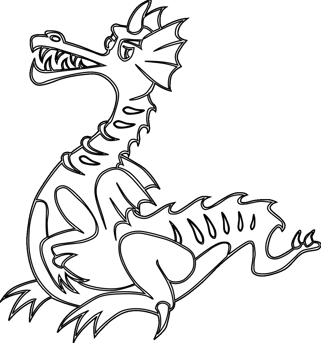 Drawings Of Dragons Clipart Free Dragon Line Cliparts Download Free Clip Art Free Clip Art On