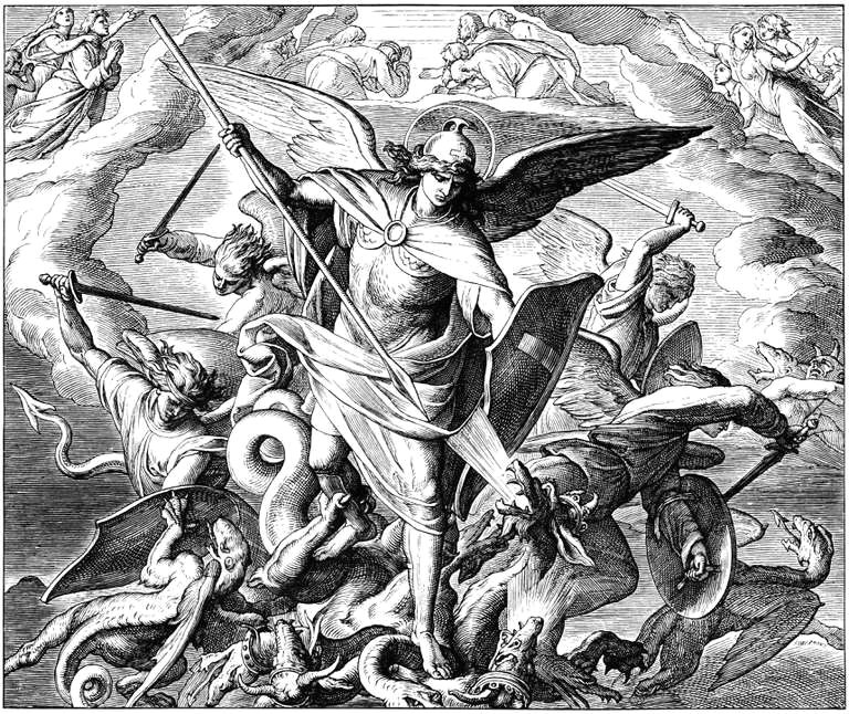 Drawings Of Dragons Fighting Archangel Michael Will Fight Satan During End Times