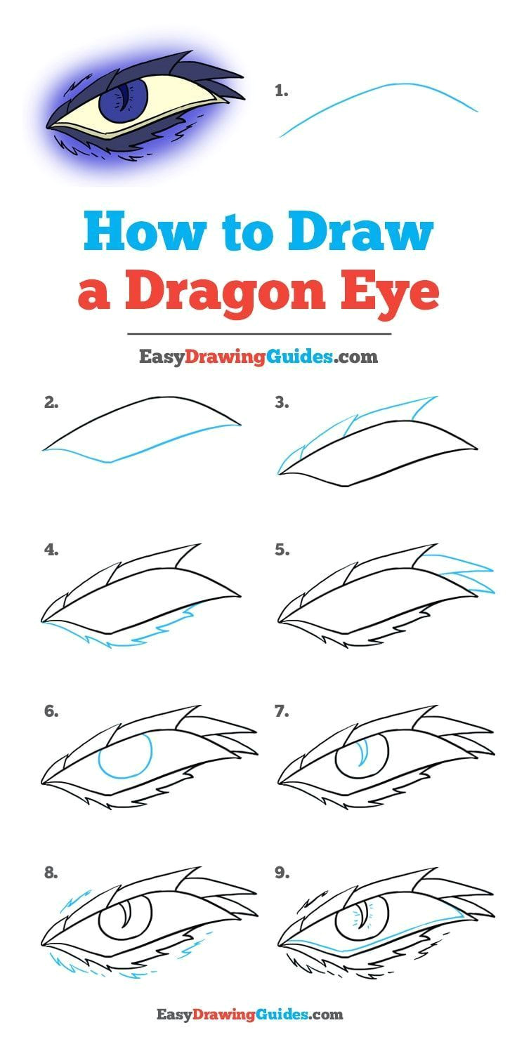 Drawings Of Dragons for Beginners How to Draw A Dragon Eye Really Easy Drawing Tutorial Quick