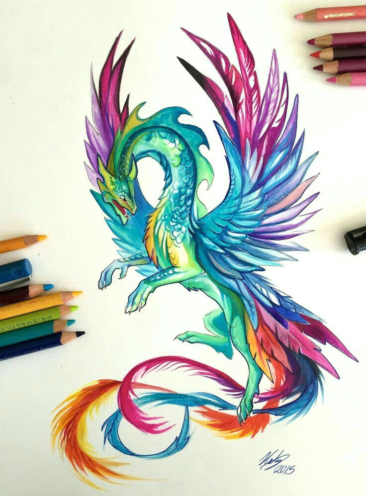 Drawings Of Dragons In Color Pin by Emily Clark On Art Arte Arte Lapiz Arte Fantasa A