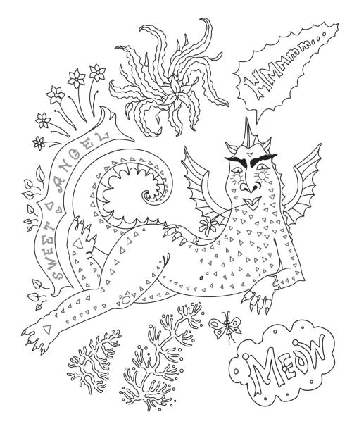 Drawings Of Dragons Laying Down Royalty Free Background Of Dragon Laying Down Clip Art Vector