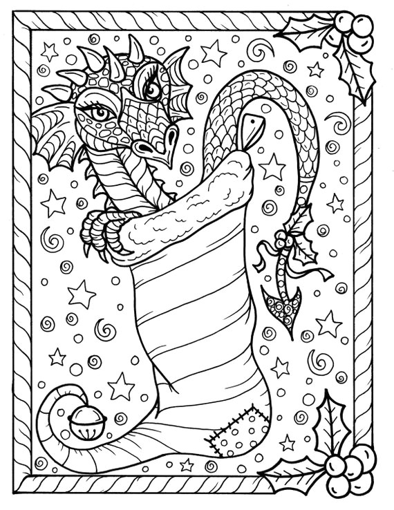 Drawings Of Dragons with Color Pin by Etsy On Products Christmas Coloring Pages Coloring Pages