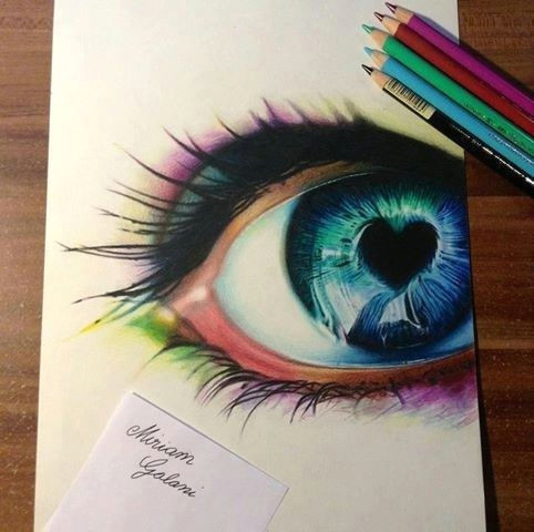 Drawings Of Eyes In Color Beautiful Eye Drawing I Love the Colors the Artist Picked Artwork