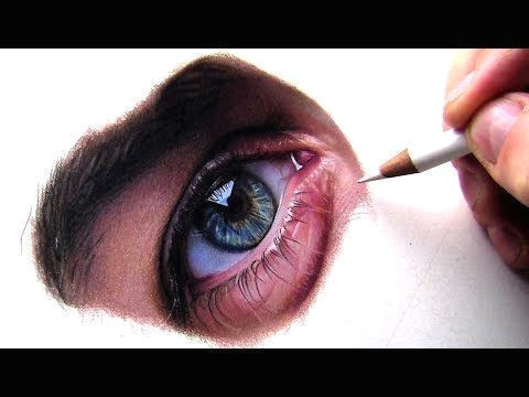 Drawings Of Eyes In Color Drawing A Eye In Colored Pencil Youtube Sketchystuff Drawings