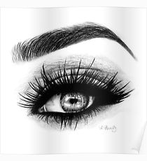 Drawings Of Eyes with Makeup Eye Makeup Drawing Posters Redbubble