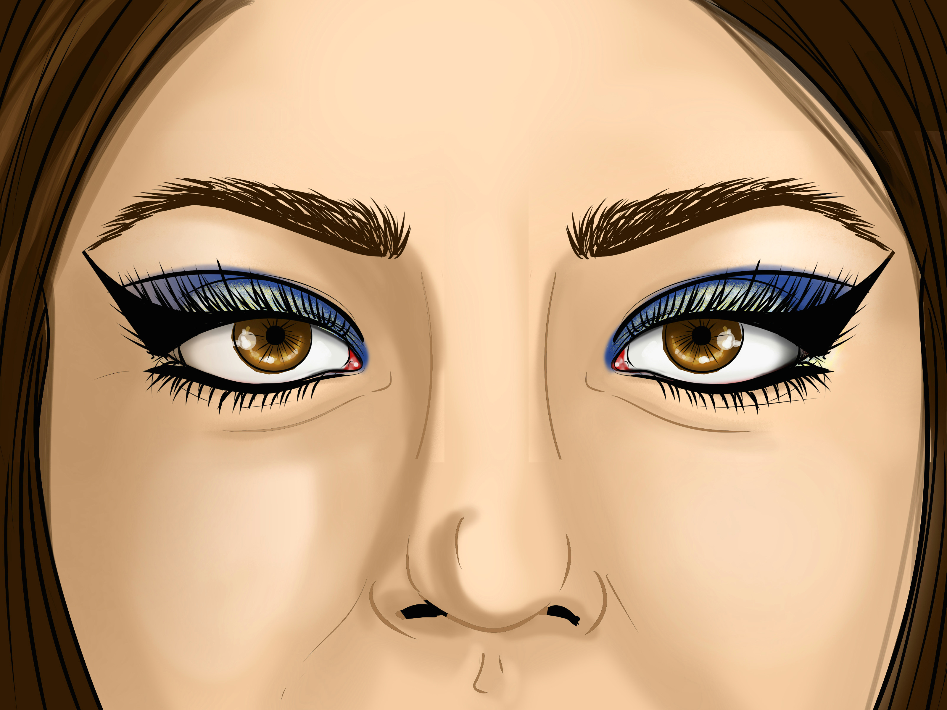 Drawings Of Eyes with Makeup How to Apply Egyptian Eye Makeup with Pictures Wikihow
