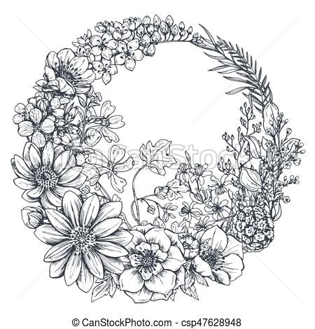 Drawings Of Flower Crowns Pin by Kimostapowich On Embroidery Design Pinterest Embroidery