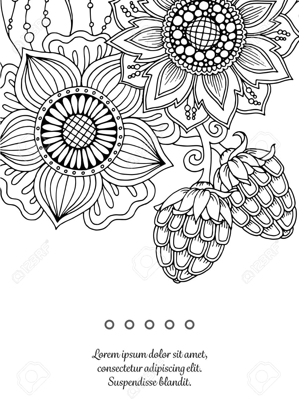 Drawings Of Flowers Abstract Floral Card Hand Drawn Artwork with Abstract Flowers Background