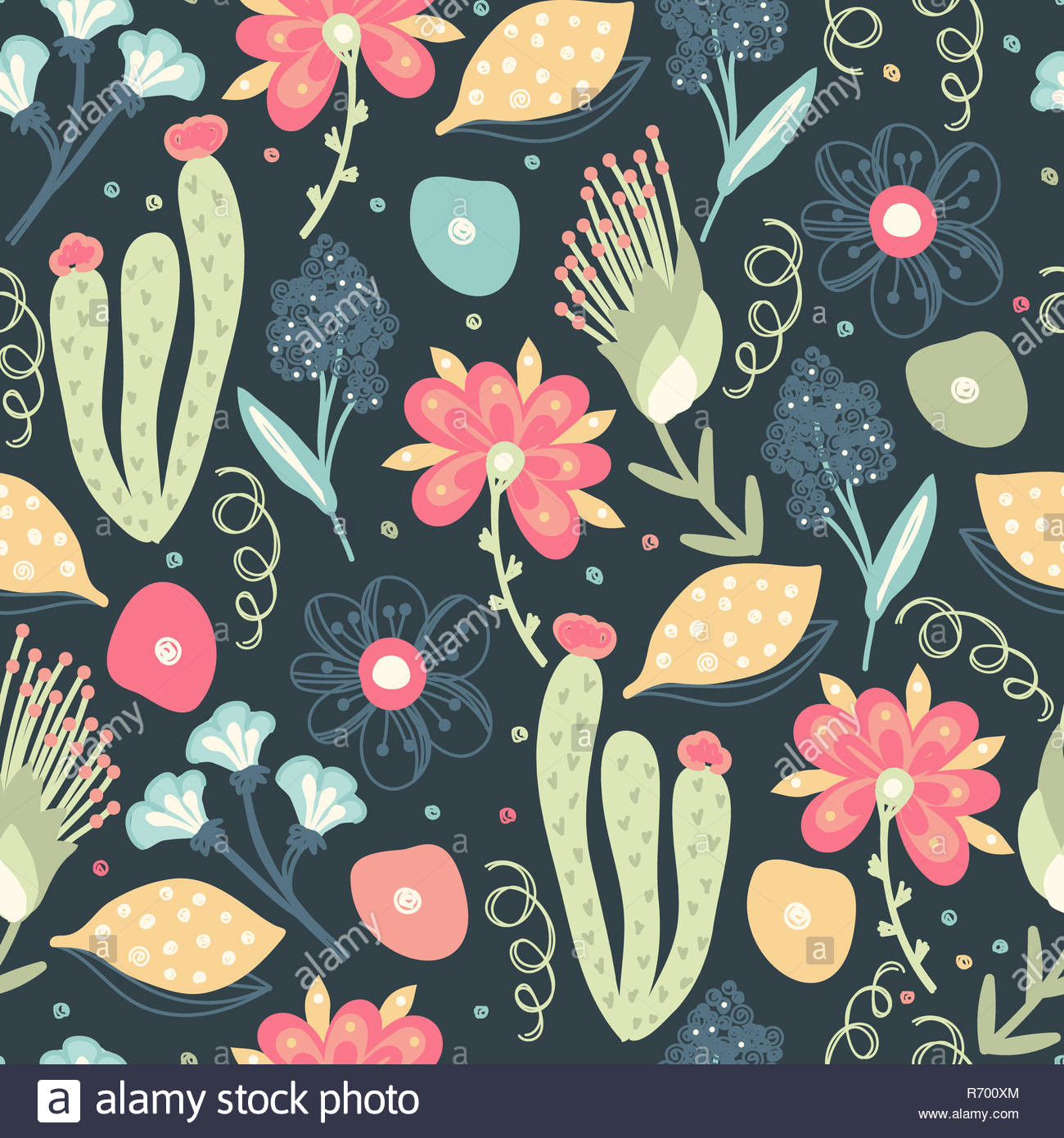 Drawings Of Flowers Abstract Floral Seamless Pattern Hand Drawn Creative Flowers Colorful