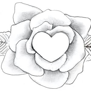 Drawings Of Flowers and Hearts Easy Heart Drawings Dr Odd