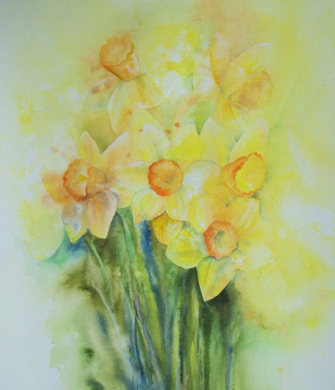 Drawings Of Flowers for Sale Daffodils Daffodils In 2019 Art Watercolor Art Watercolor