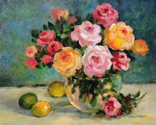 Drawings Of Flowers for Sale Daily Paintworks Retro Roses original Fine Art for Sale