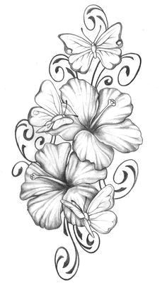Drawings Of Flowers Hibiscus Love This Lilly Tattoo Flowers Pinterest Tattoos Tattoo