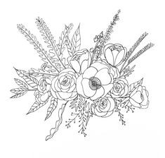 Drawings Of Flowers In A Row 100 Best Line Drawing Images In 2019 Botanical Line Drawing