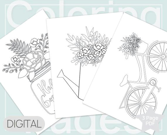 Drawings Of Flowers Pdf Printable Coloring Pages Coloring Sheet Flower Coloring Page