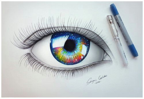 Drawings Of Galaxy Eyes Un I Verse these Eyes Pinterest Universe Art Sketches