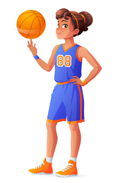 Drawings Of Girl Basketball Players Royalty Free Girls Basketball Clip Art Vector Images