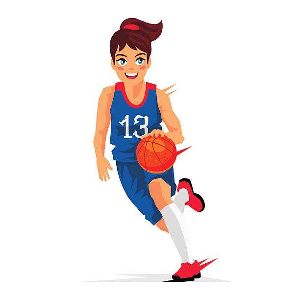 Drawings Of Girl Basketball Players Royalty Free Girls Basketball Clip Art Vector Images