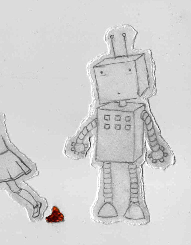 Drawings Of Girl Robots the Melancholy Robot and the Little Girl A Flash Of Inspiration