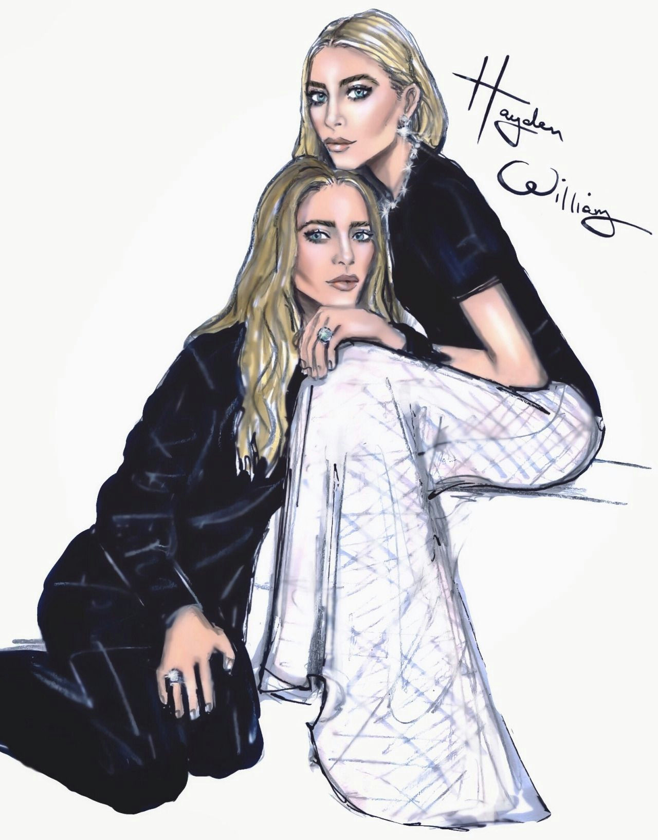Drawings Of Girl Twins Congratulations to My Favourite Twins Mary Kate ashley On