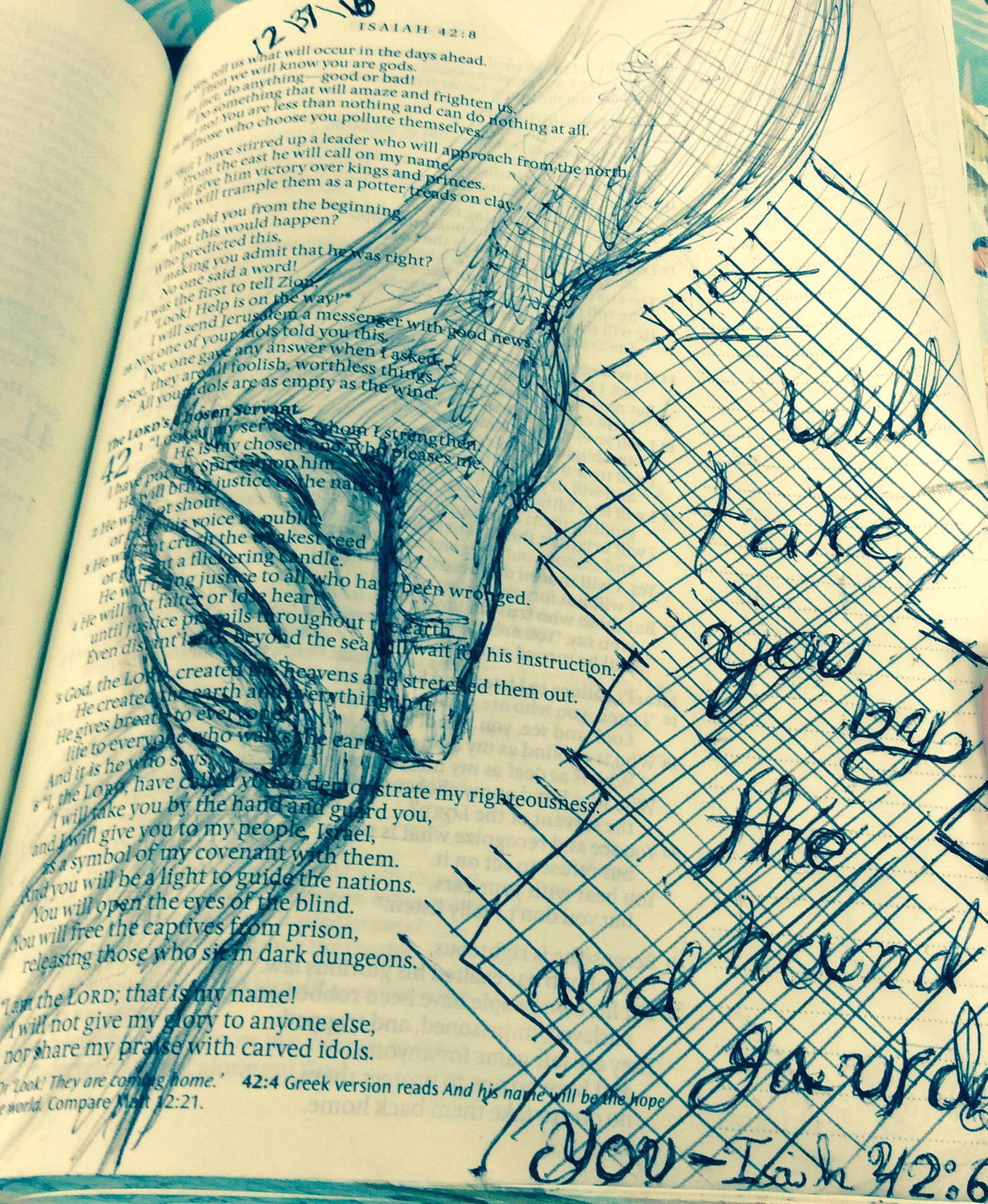 Drawings Of God S Hands Bible Journaling Sketch God is Always Holding Your Hand by Amy
