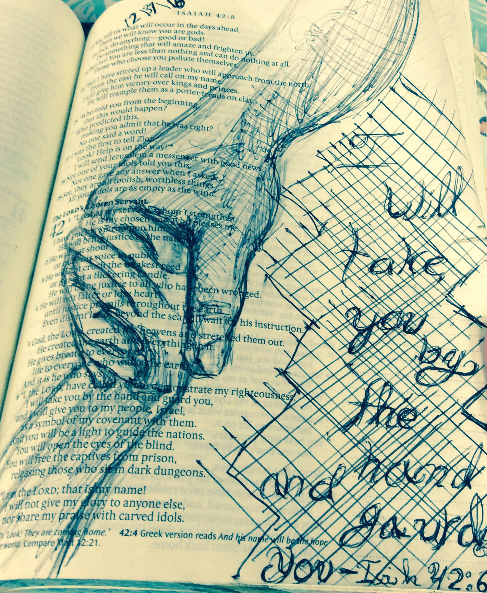 Drawings Of God S Hands Bible Journaling Sketch God is Always Holding Your Hand by Amy