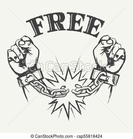 Drawings Of Hands Breaking Chains Hand Broken Chains Vector Clip Art Eps Images 165 Hand Broken