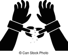 Drawings Of Hands Breaking Chains Hand Broken Chains Vector Clip Art Eps Images 165 Hand Broken