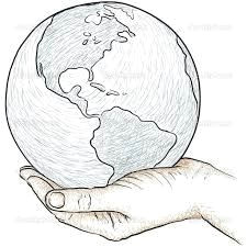 Drawings Of Hands Holding the Earth Inspiring Earth Sketch Drawing Template Images Travel the World