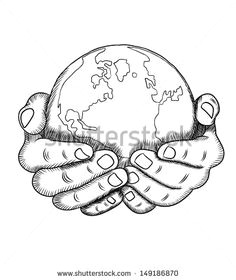 Drawings Of Hands Holding the Earth Inspiring Earth Sketch Drawing Template Images Travel the World