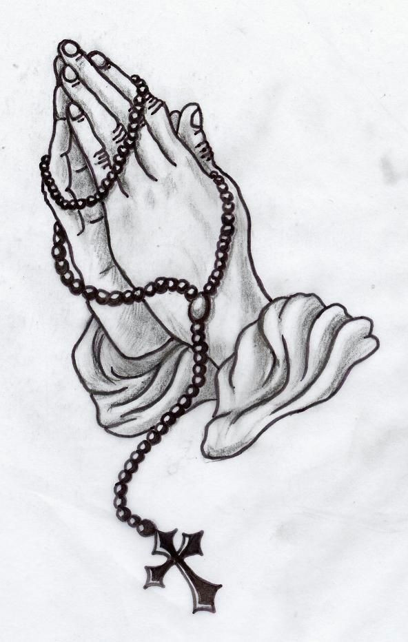Drawings Of Hands In Prayer Image Result for Praying Hands with Rosary Tattoo Ideas