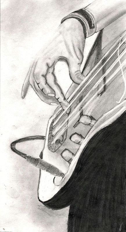 Drawings Of Hands Playing Instruments Bass Spielen Zeichnen Lernen Artsketches Mixed Version In