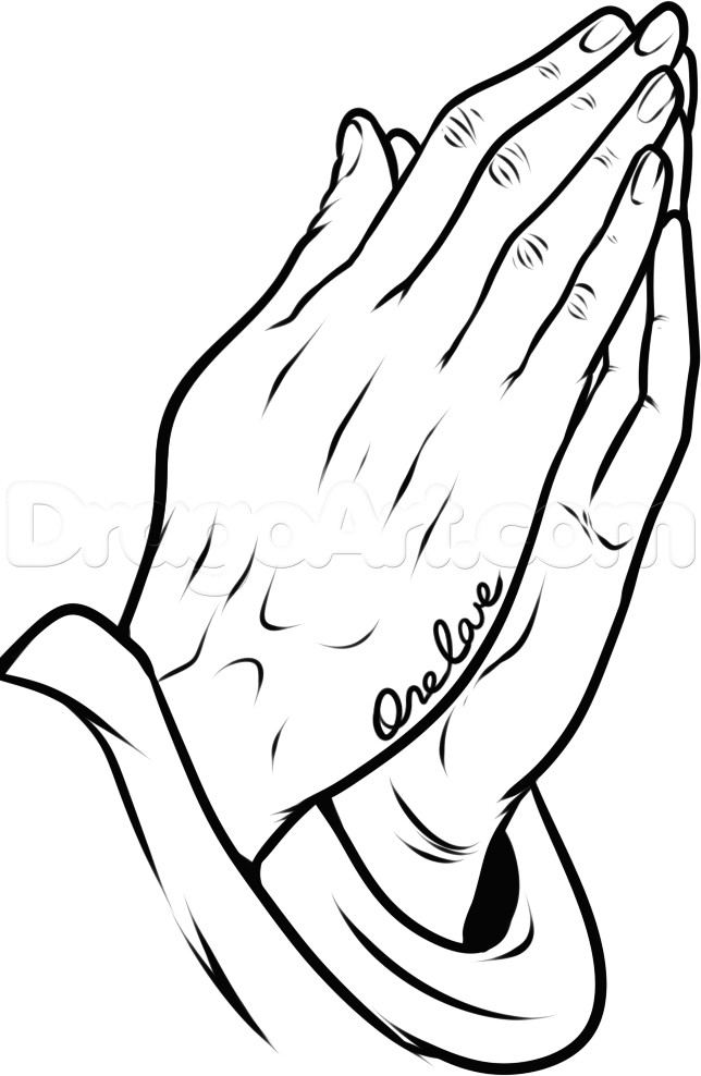 Drawings Of Hands Praying How to Draw Praying Hands Tattoo Step 10 Drawings Praying Hands