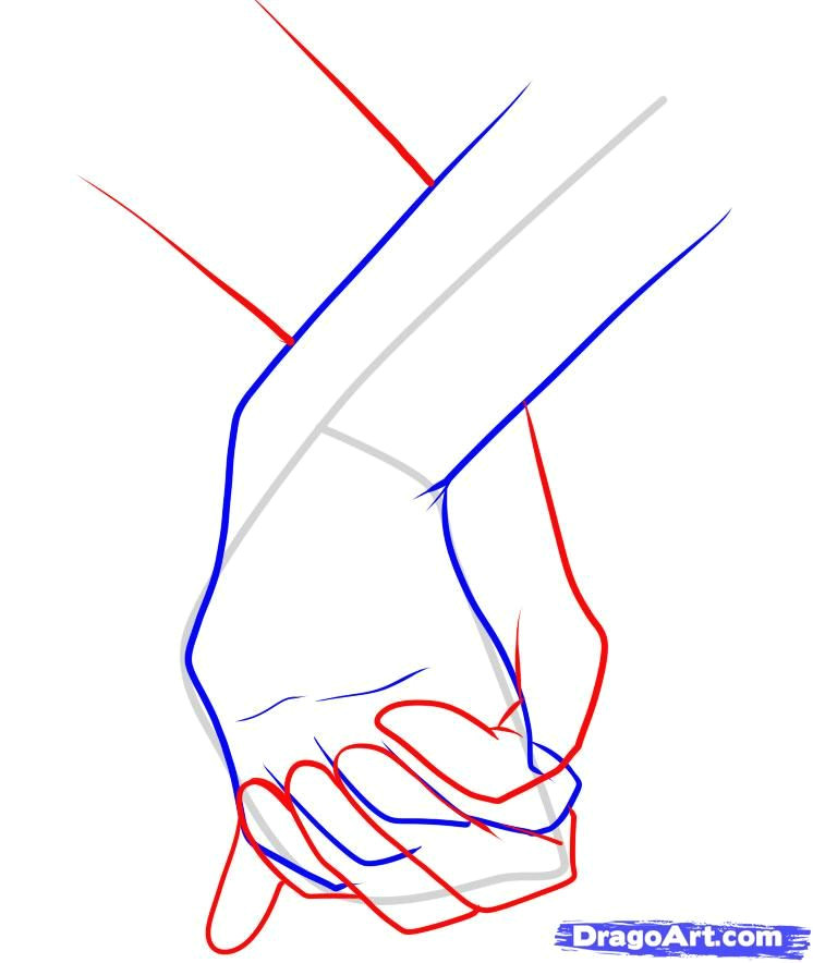 Drawings Of Hands Step by Step How to Draw Holding Hands Step 10 Drawings Drawings Art Painting