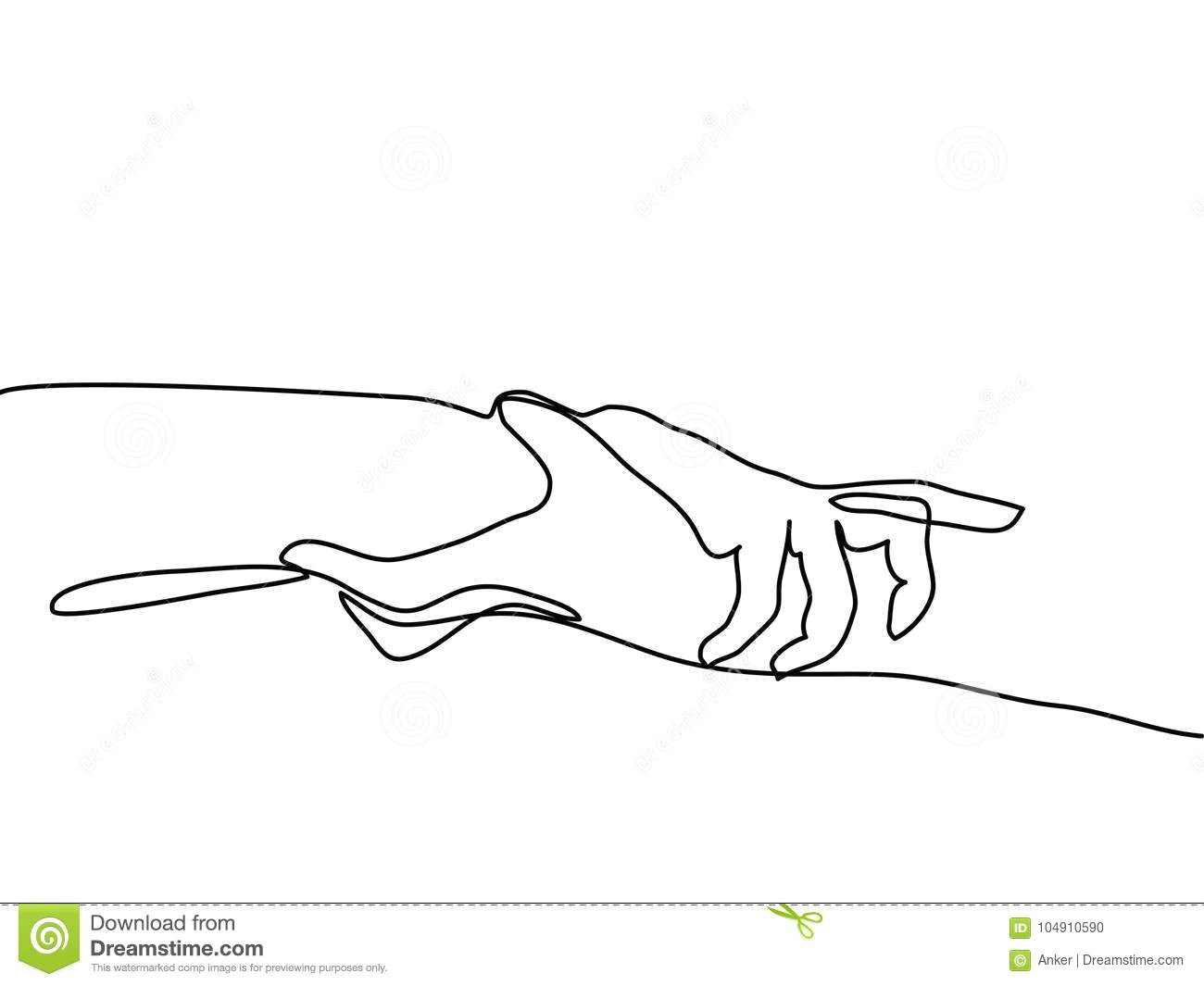 Drawings Of Hands together Continuous Line Drawing Of Holding Hands together Stock Vector