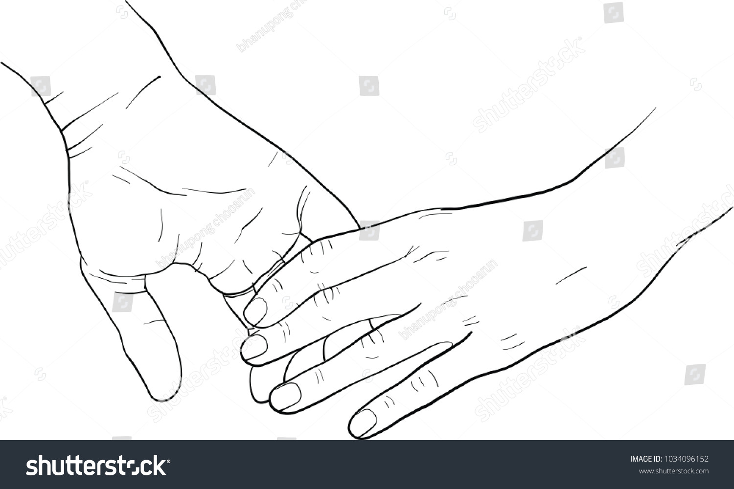 Drawings Of Hands together Hand Holding Hand together Vector Ez Canvas