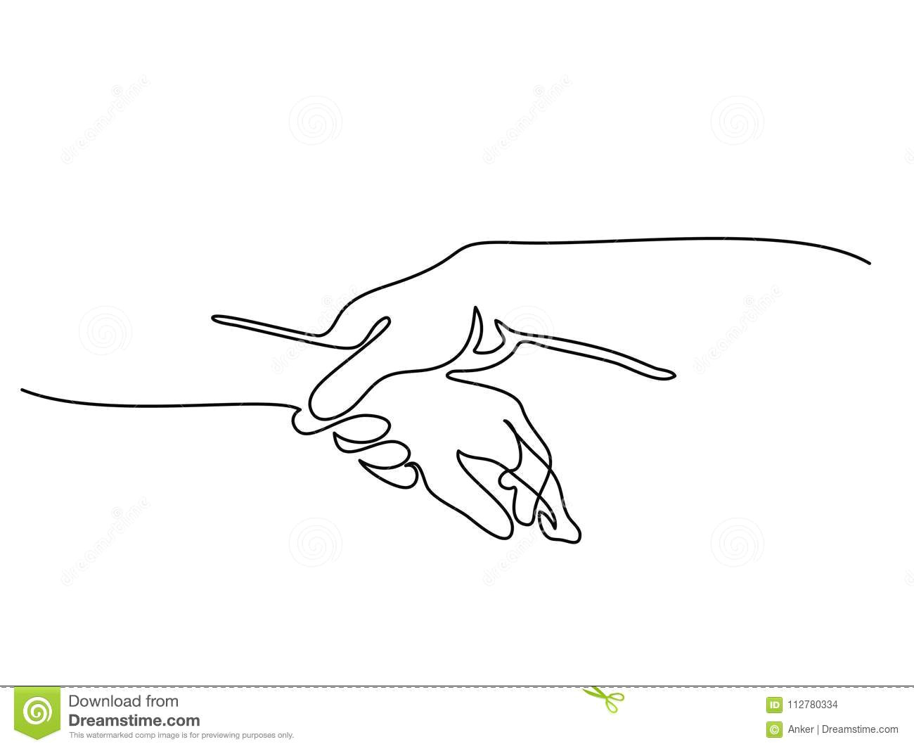 Drawings Of Hands together Holding Man and Woman Hands together Stock Vector Illustration Of