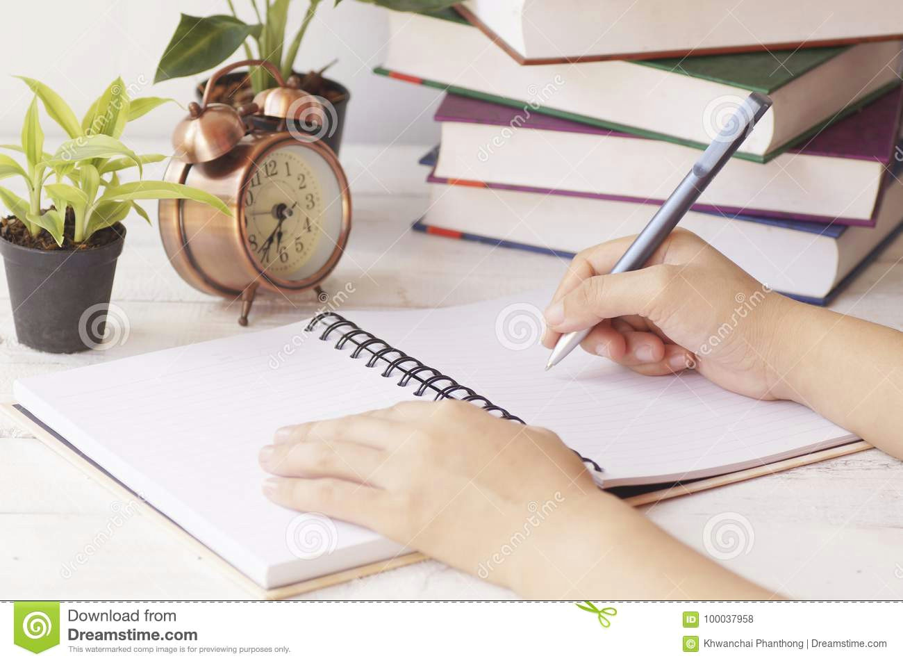 Drawings Of Hands Writing Hand Writing On Notebook On Table Stock Photo Image Of Hand Left