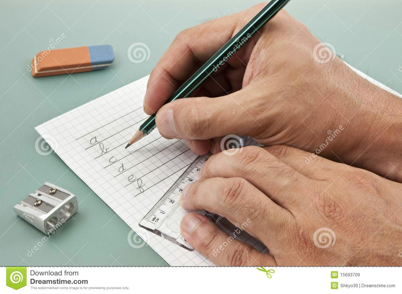 Drawings Of Hands Writing Writing In Action with Hands Stock Image Image Of Exercise Letter
