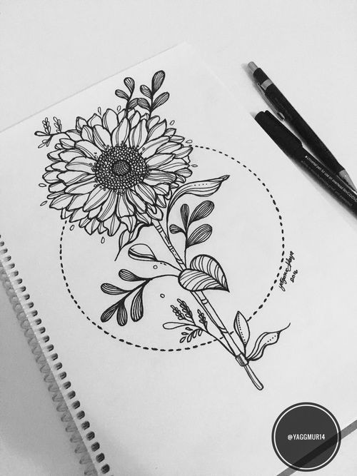 Drawings Of Heart Flower A Ng Yaggmur14 Discovered by Yaa Mur On We Heart It Zeichnungen In