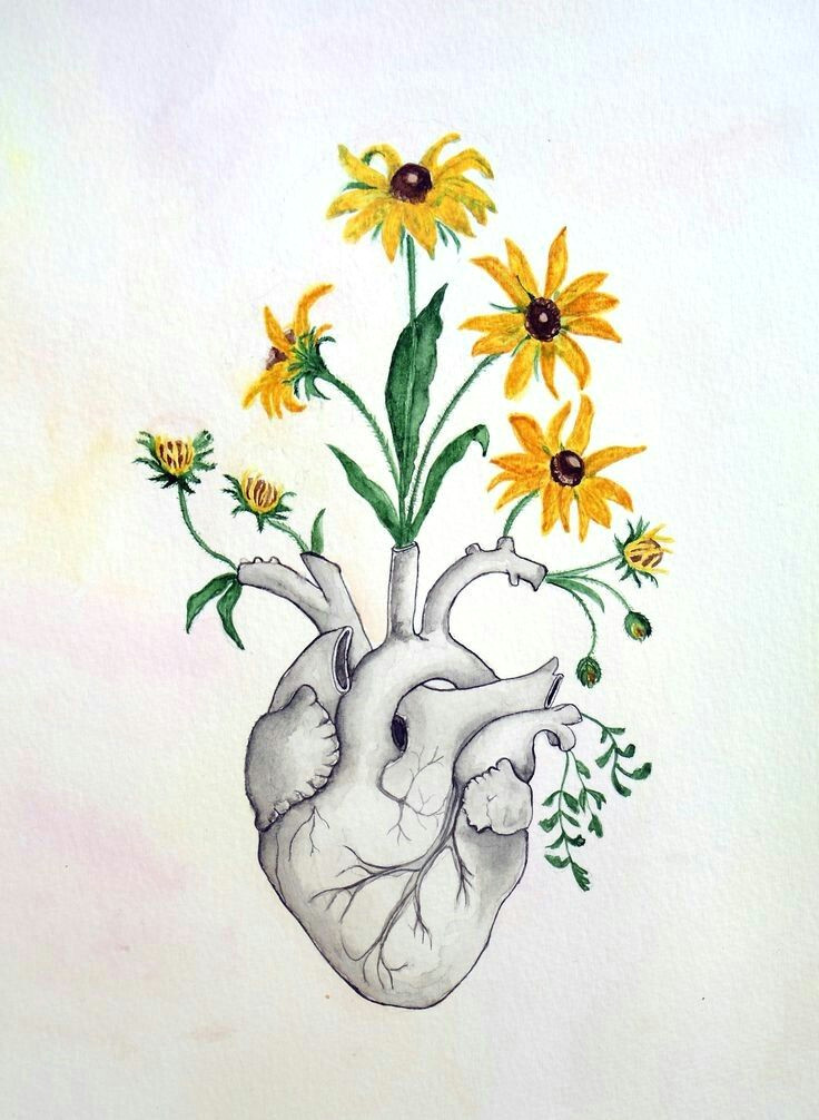 Drawings Of Heart Flower Primavera Flores Poesia Cor A A Arte Amor Alex In 2019
