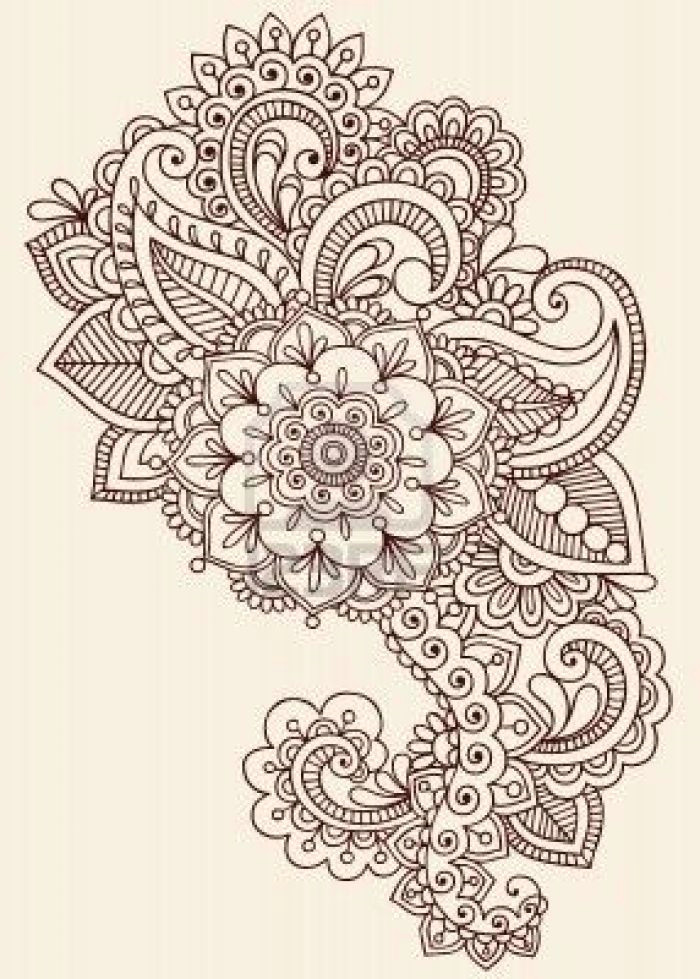 Drawings Of Henna Flowers Henna Paisley Flowers Mehndi Tattoo Doodles Design Abstract Floral