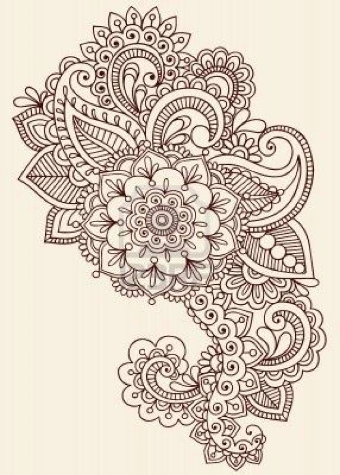 Drawings Of Henna Flowers Henna Paisley Flowers Mehndi Tattoo Doodles Design Abstract Floral