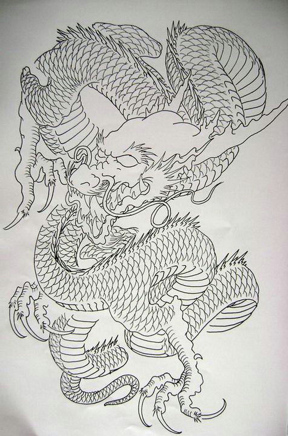 Drawings Of Japanese Dragons Dragon 9 From My Book Tattoos Pinterest Japanese Dragon