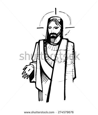 Drawings Of Jesus Hands Hand Drawn Vector Illustration or Drawing Of Jesus Christ at His